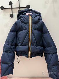 Piumino  donna k way R&D cropey 2.1 blu