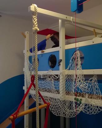 Letto a soppalco o castello usato billi-bolli in l