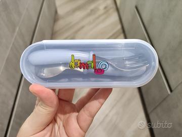 Set posate bambini acciaio inox + custodia rigida