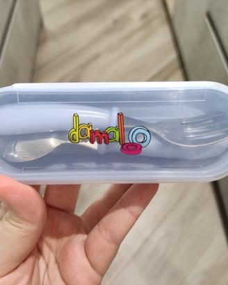 Set posate bambini acciaio inox + custodia rigida