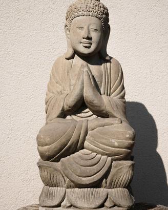 Statua Buddha Antico in Pietra Arenaria – 52 cm