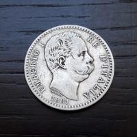 ARGENTO _ 2 lire 1881 1887 ITALIA REGNO