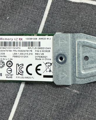 SSD Union Memory 512GB M.2 2242 NVMe PCIe Gen3