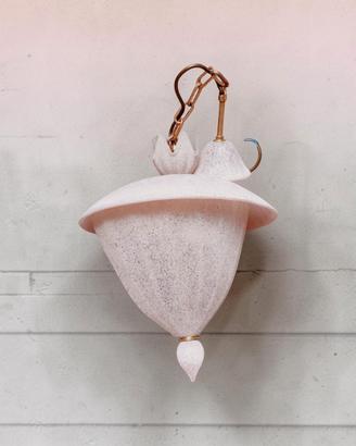 lampadario La Murrina  vetro sabbiato rosa cipria