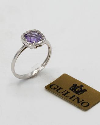 ANELLO ORO BIANCO 18 KT CON QUARZO a.118