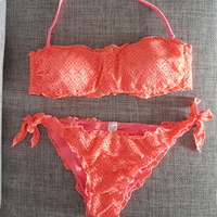 Bikini fascia rosa fluo