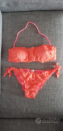 Bikini fascia rosa fluo