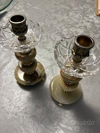 Porta candele in marmo