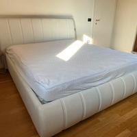 Letto similpelle bianco