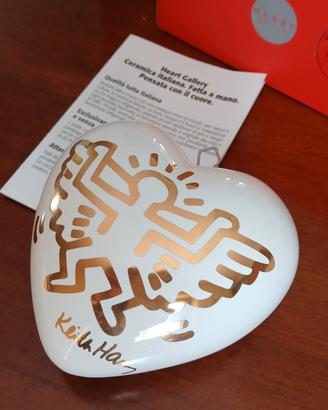 Keith Haring heart ceramica