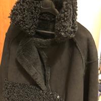 Giacca in camoscio sintetico con pelliccia