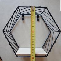 Coppia di mensole in metallo e legno