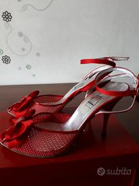 Scarpe rosse sandalo n 38