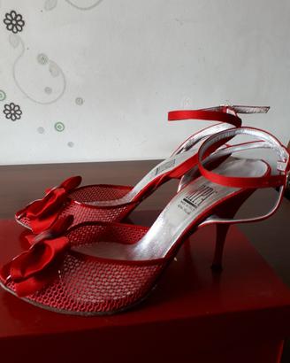 Scarpe rosse sandalo n 38