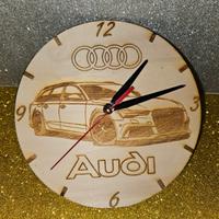 orologio Audi in legno 18cm