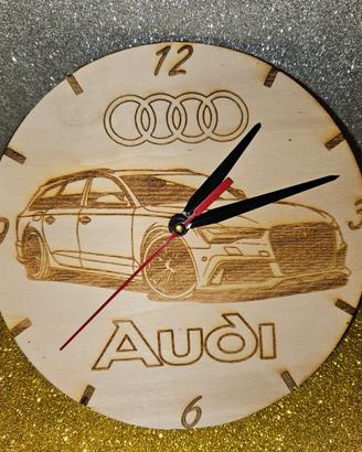 orologio Audi in legno 18cm