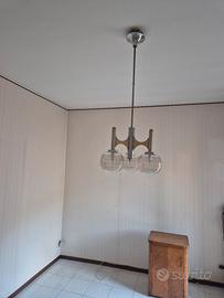 lampadario vintage anni '60/'70 a 3 luci