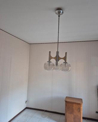 lampadario vintage anni '60/'70 a 3 luci