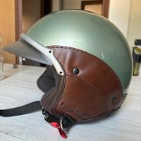 Casco vintage vespa verde portofino