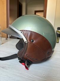 Casco vintage vespa verde portofino