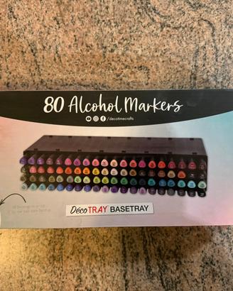 Set 80 pennarelli marker alcool Decotime - NUOVI