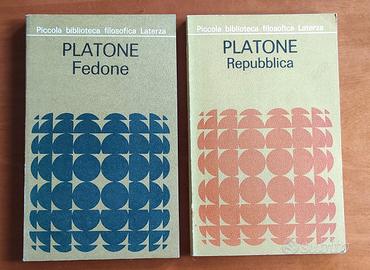 2 libri di Platone: "Repubblica" e " Fedone"