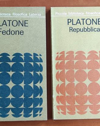 2 libri di Platone: "Repubblica" e " Fedone"