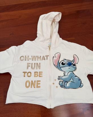 Felpa con capuccio con stitch