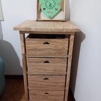 Cassettiera multiuso in legno di olivo