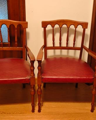 Poltroncine vintage in legno stile classico 