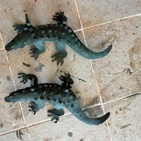 Coppia di appendi abiti stilizzati