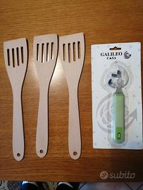 Apriscatole + spatole legno