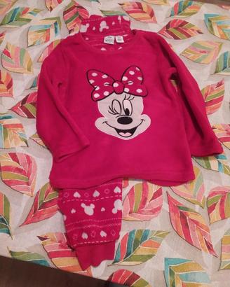 pigiama Minnie in pile misura 110cm