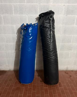 Sacco da Boxe Blu + Nero Lungo