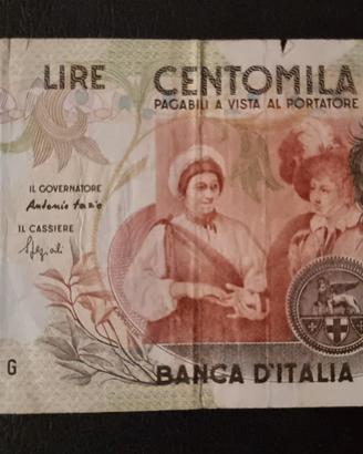 banconota  100.000 lire 