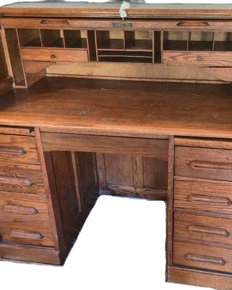 Scrivania d’epoca 1910-1930 in legno massello