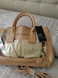 borsa con manici e tracolla 