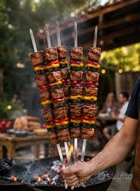 SPIEDI PER BARBECUE IN ACCIAIO INOX AISI 304 64 CM