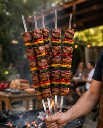 SPIEDI PER BARBECUE IN ACCIAIO INOX AISI 304 64 CM