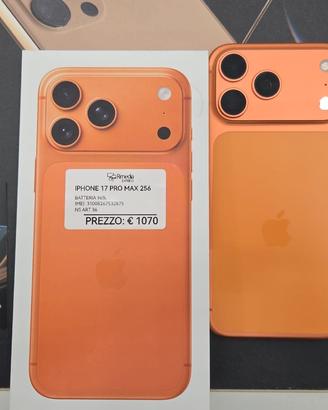 iPhone 17 Pro Max 256GB arancione usato garanzia 