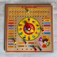 Calendario/Orologio perpetuo didattico per bambini