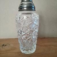 shaker in cristallo e argento