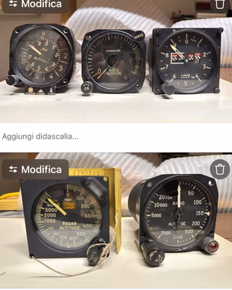 Lotto strumenti aeronautici vintage Militaria