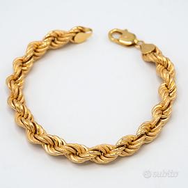 Bracciale a torciò in oro giallo 18 kt E.400