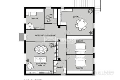 Appartamento con seminterrato 160mq