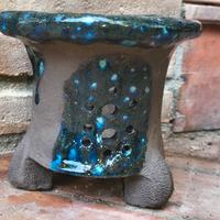 vaso in grès nero per neofinetia