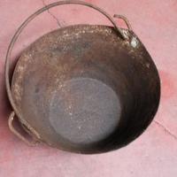 Antico secchio da muratore vintage