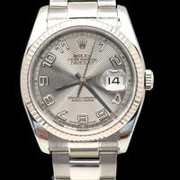 rolex datejust 36 mm ref 116234 full set oro bianc