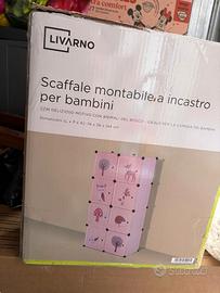 Scaffale a cubi portaoggetti bambini