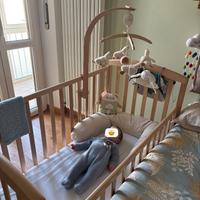 Lettino legno + materasso memory